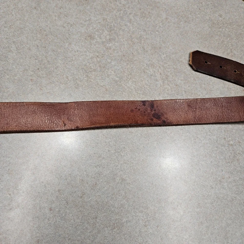 Fossil Leather‎ Belt Mens 40 Brown Distressed Rugged Casual Workwear Americana